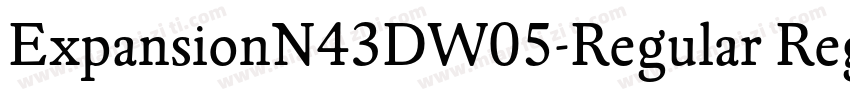 ExpansionN43DW05-Regular Regula字体转换